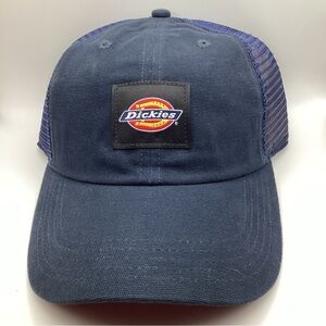 Dickies Washed Canvas Trucker Baseball Hat Blue Adjustable Snapback WH302DN NWT